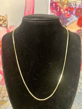 18” 2mm Gold over Brass standard box chain #chain #goldoverbrass